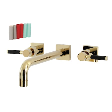 Kingston Brass KS6022DKL Wall Mount Tub Faucet, Polished Brass KS6022DKL